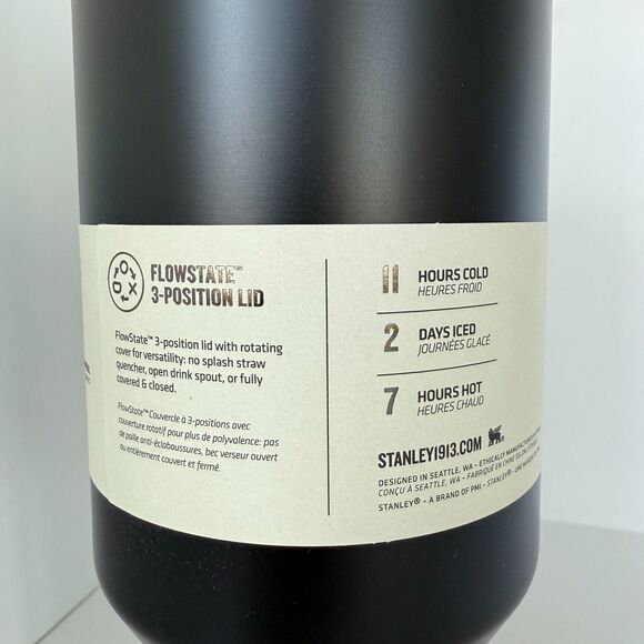 NIB Stanley The Quencher H2.0 Flowstate Tumbler 40oz in Black Glow - Picture 5 of 12